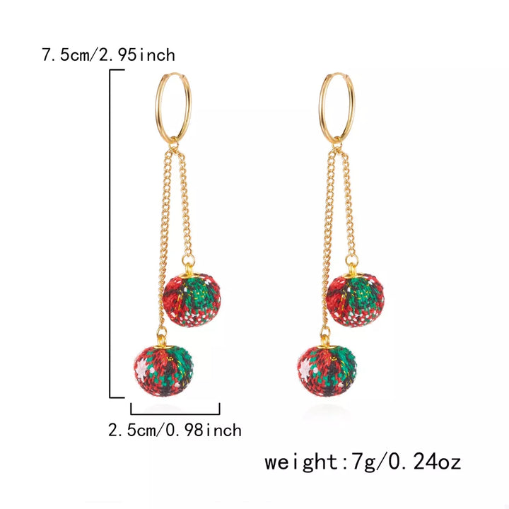 18K Gold-Plated Ball Drop Earrings