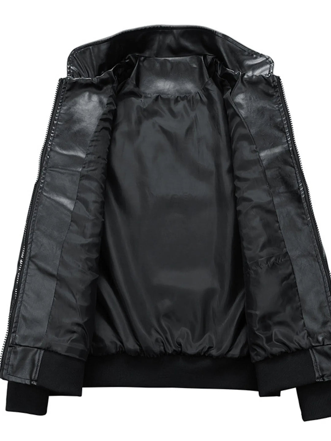 Men's Plus Size Racing-Inspired Zip Up Jacket