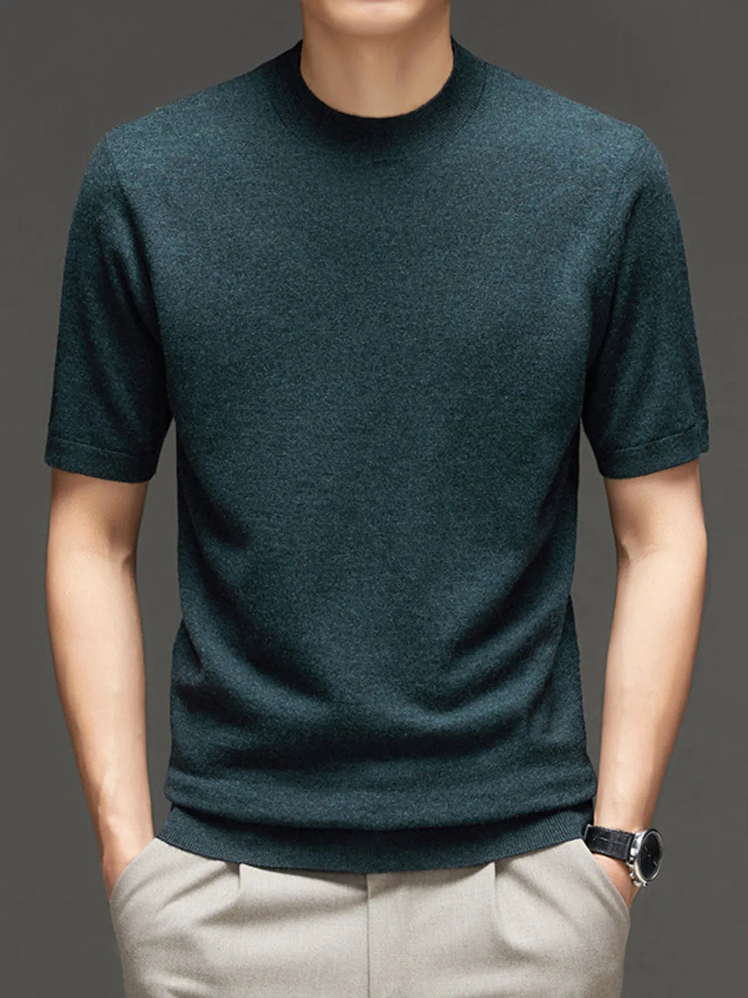 Men's Plus Size Round Neck Short Sleeve Top