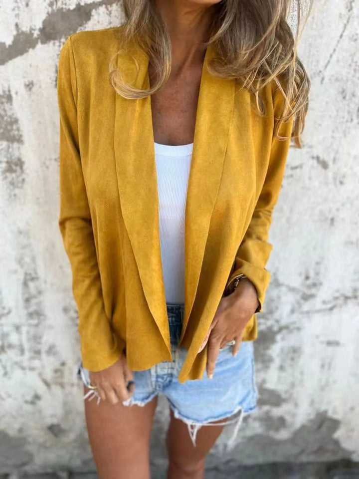 Full Size Open Front Casual Cardigan Plus Size