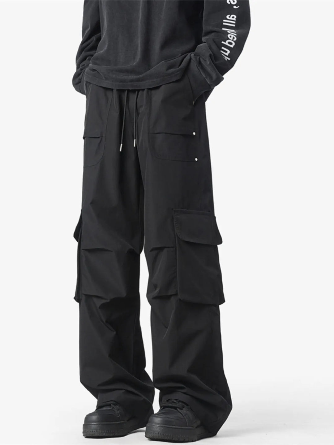 Men's Plus Size Wide Leg Cargo Pants