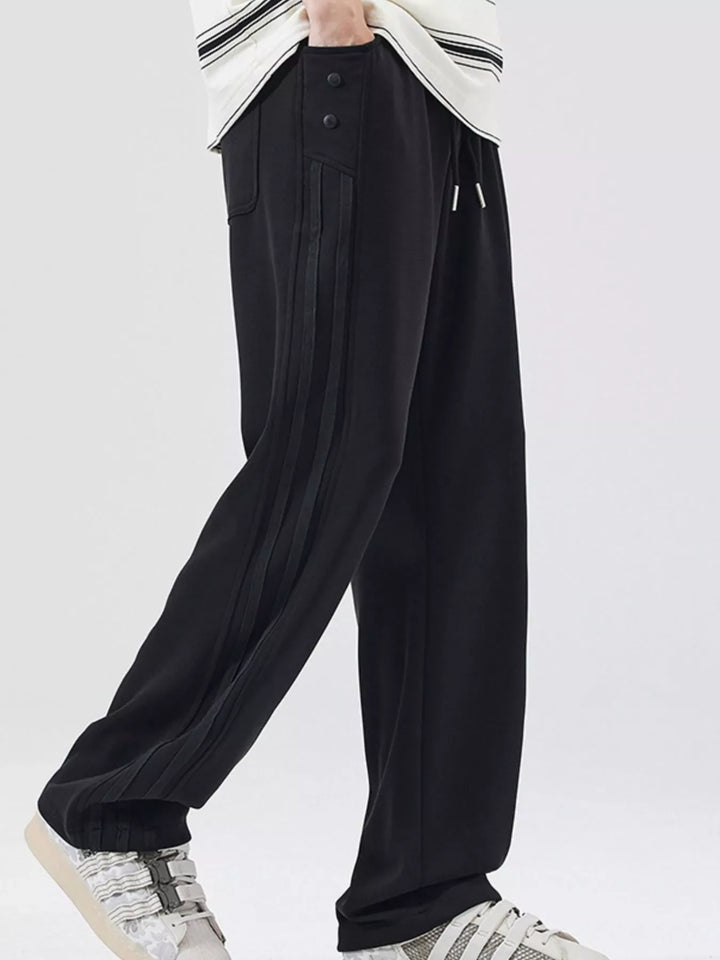 Men's Full Size Drawstring Wide Leg Casual Pants Plus Size