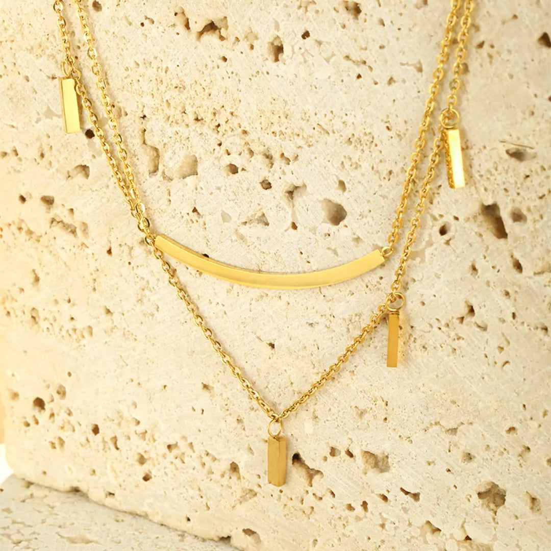 18K Gold-Plated Double Layered Necklace