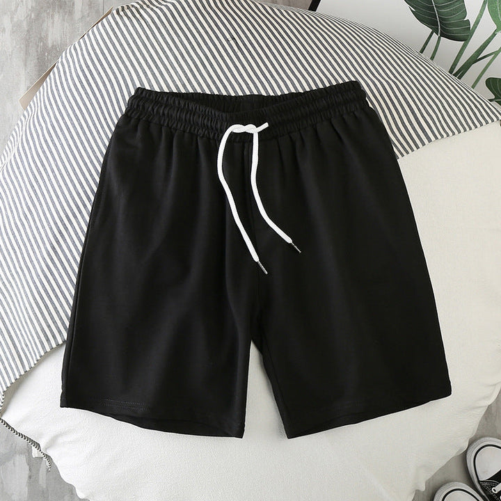 Mens Solid-Color Sports And Leisure Shorts