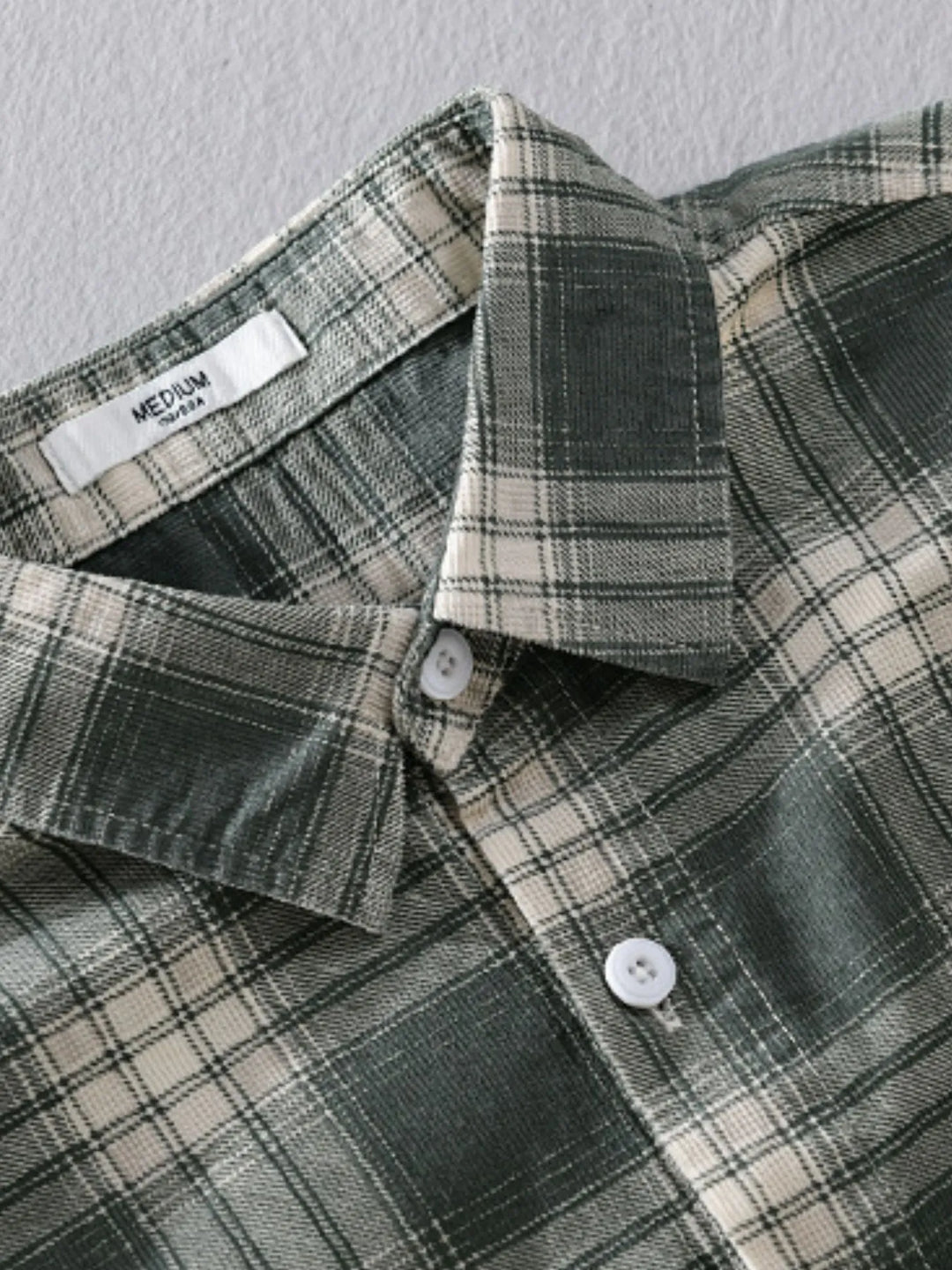 Men's Plus Size Plaid Button Up Long Sleeve Shirt