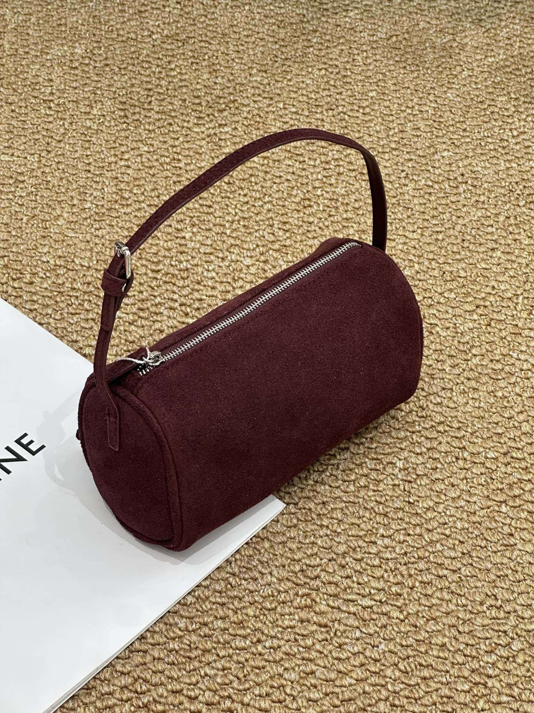 Retro Matte Cowhide Small Bag New Autumn And Winter Versatile Elegant Pencil Case Bag High-End Casual Genuine Leather Handbag