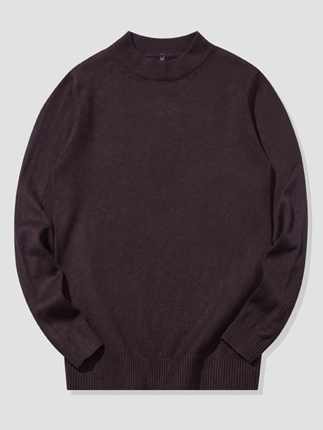 Men's Plus Size Ribbed Hem Long Sleeve Sweater