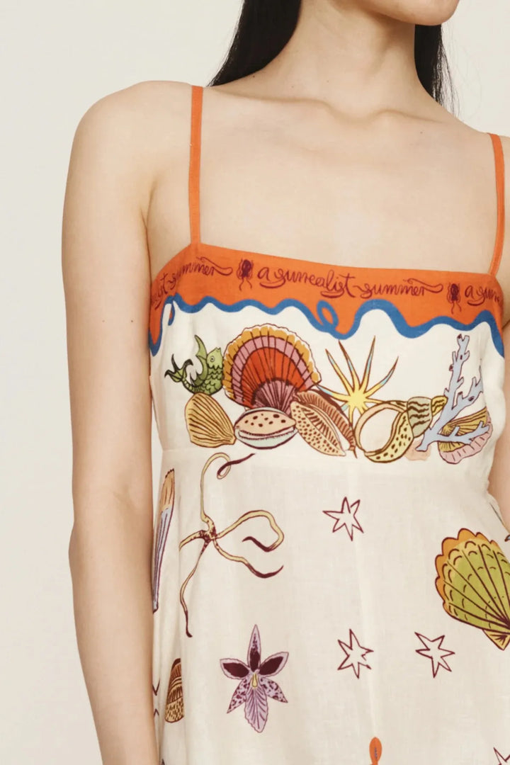 Printed Square Neck Maxi Cami Dress
