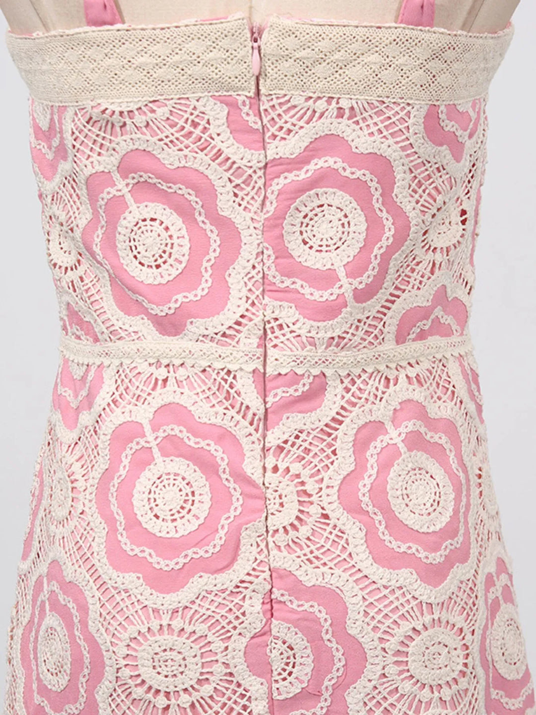 Lace Sleeveless Tiered Midi Dress