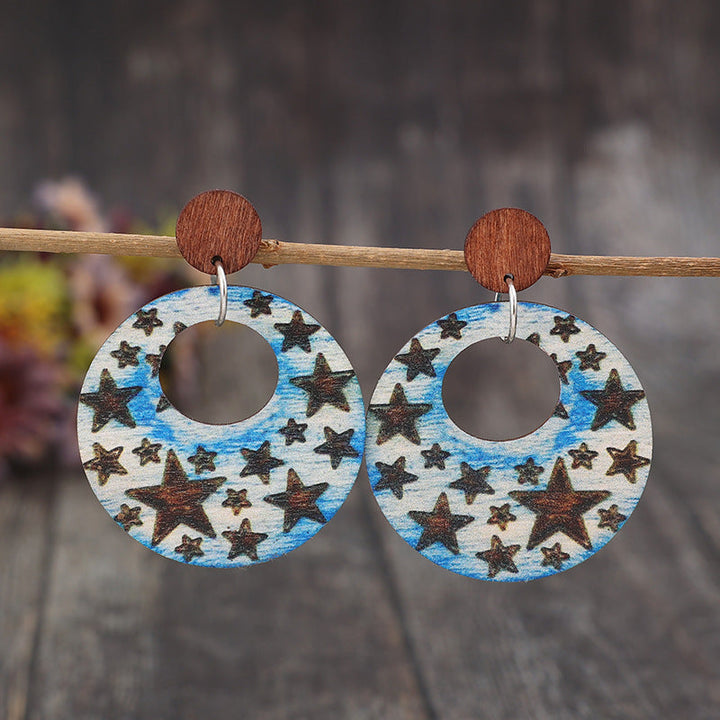 Patriotic Star Dangle Earrings