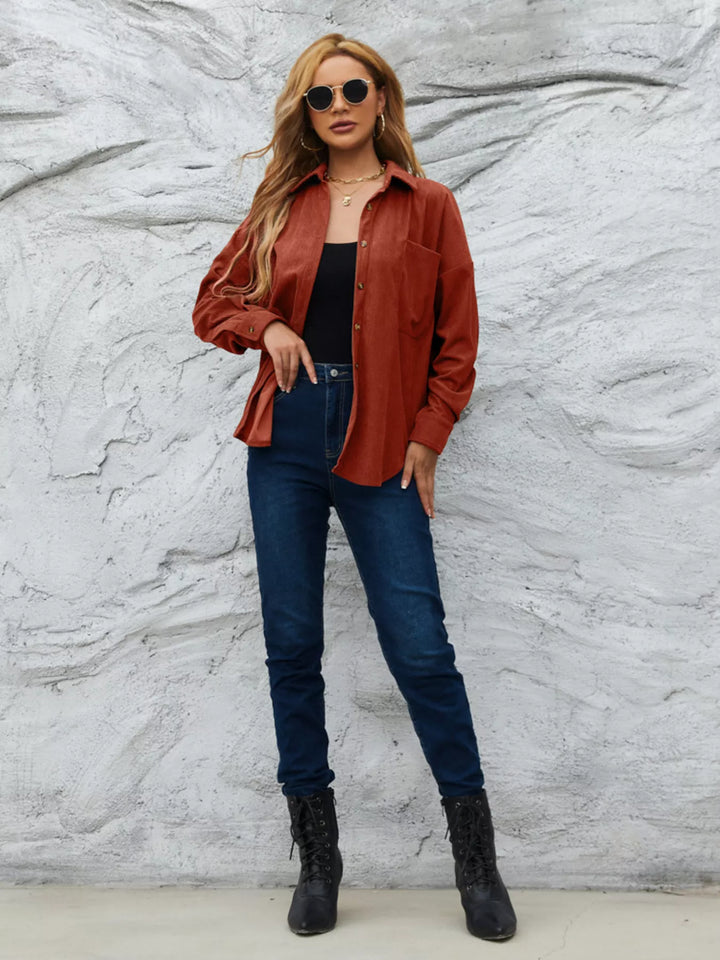 Corduroy Button-Up Shirt