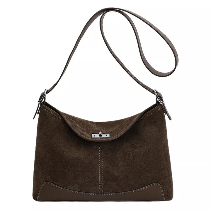 Suede Crossbody Bag with Adjustable Strap