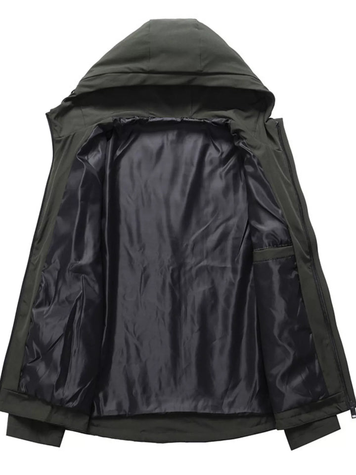 Men's Plus Size Hooded Windproof Casual Jacket
