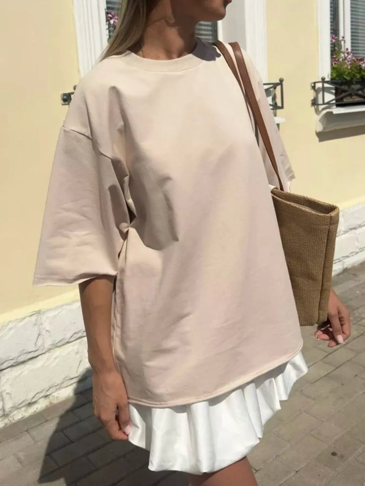 Round Neck Half Sleeve Oversized T-Shirt