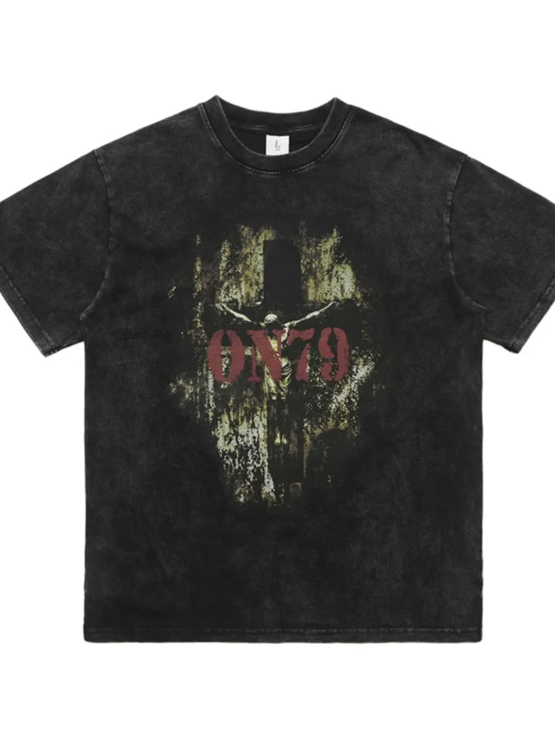 Men's Vintage Graphic Round Neck Oversized T-Shirt