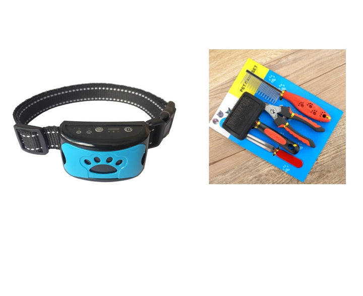 Dog Training Collar Waterproof Electric Pet Remote Control Rechargeable Dogs Trainer Bark Arrester With Shock Vibration Sound