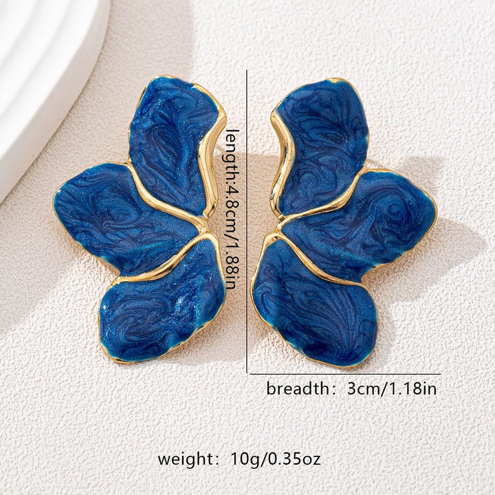 18K Gold-Plated Alloy Resin Drop Earrings