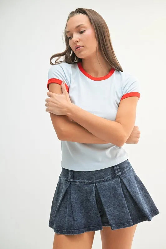 MONO B Contrast Trim Fitted Baby T-Shirt