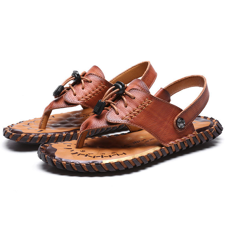Casual Beach Shoes Fashionable Mens Versatile Two-way Footwear In Large Sizes