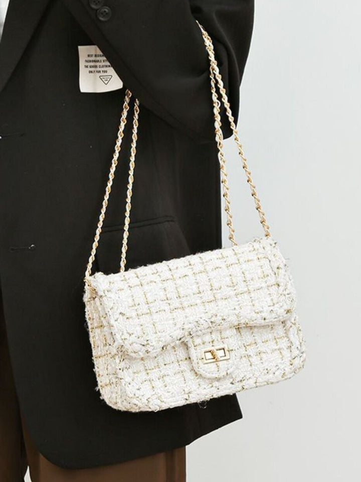 Tweed Chain Shoulder Bag