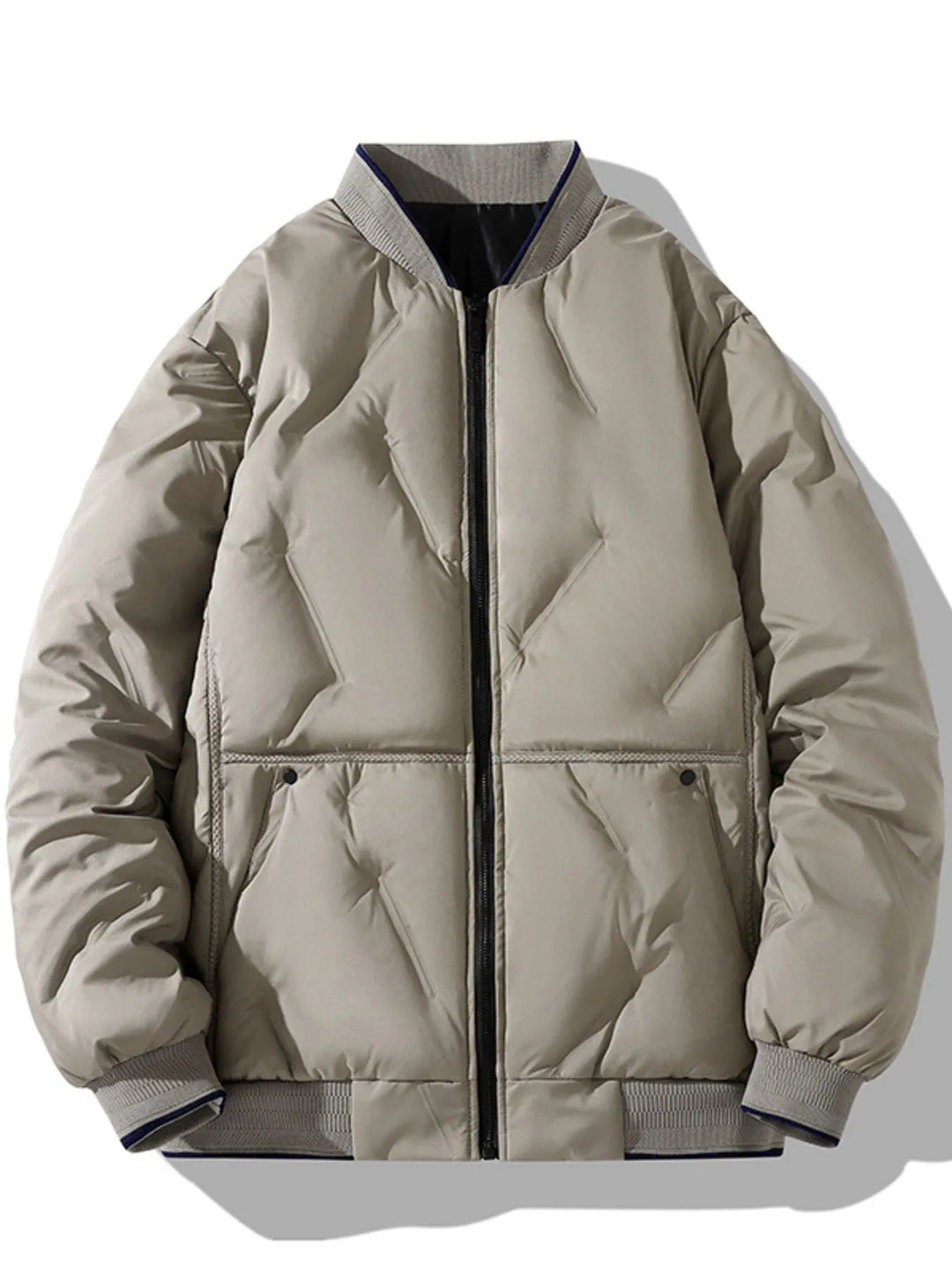 Men's Plus Size Quilted Zip Up Jacket