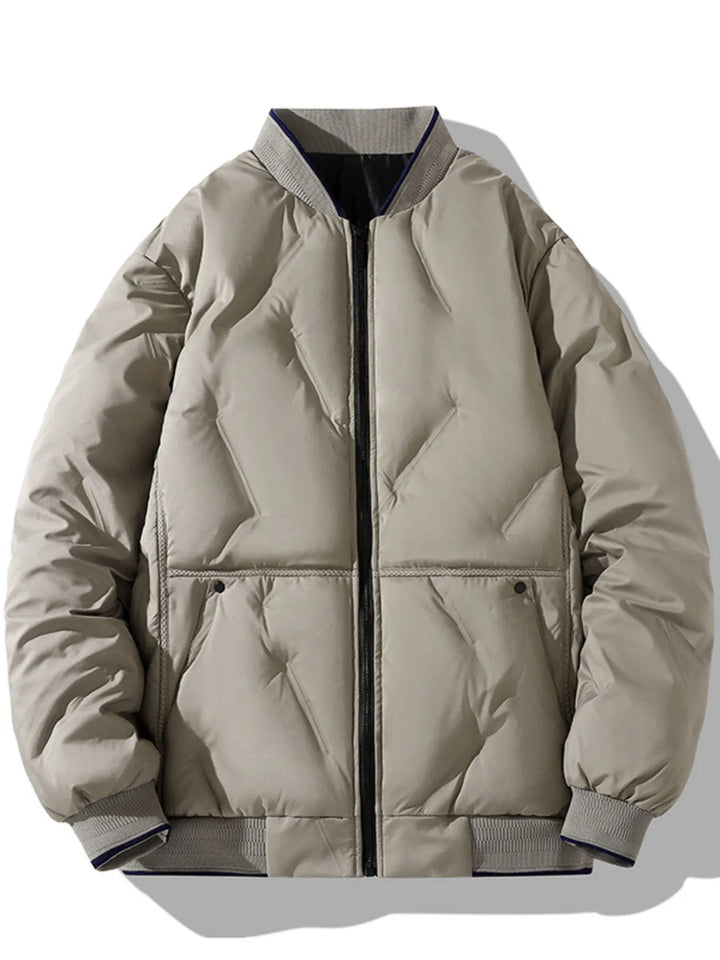 Men's Plus Size Quilted Zip Up Jacket