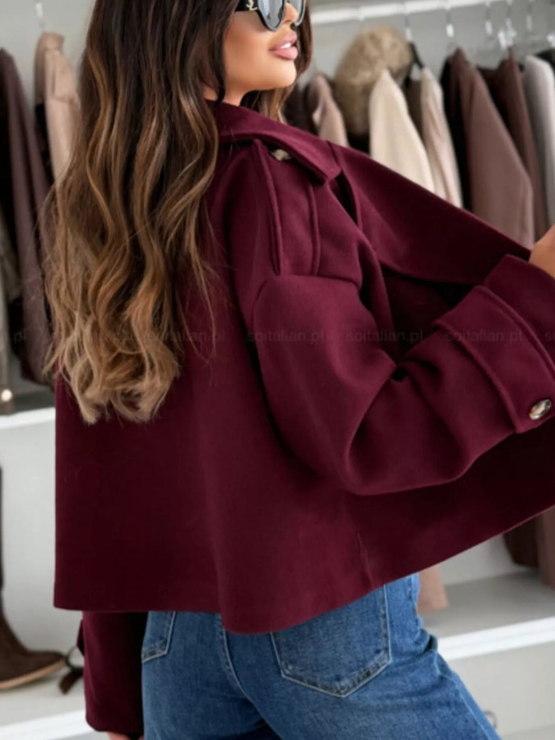 Double-Breasted Cropped Outerwear