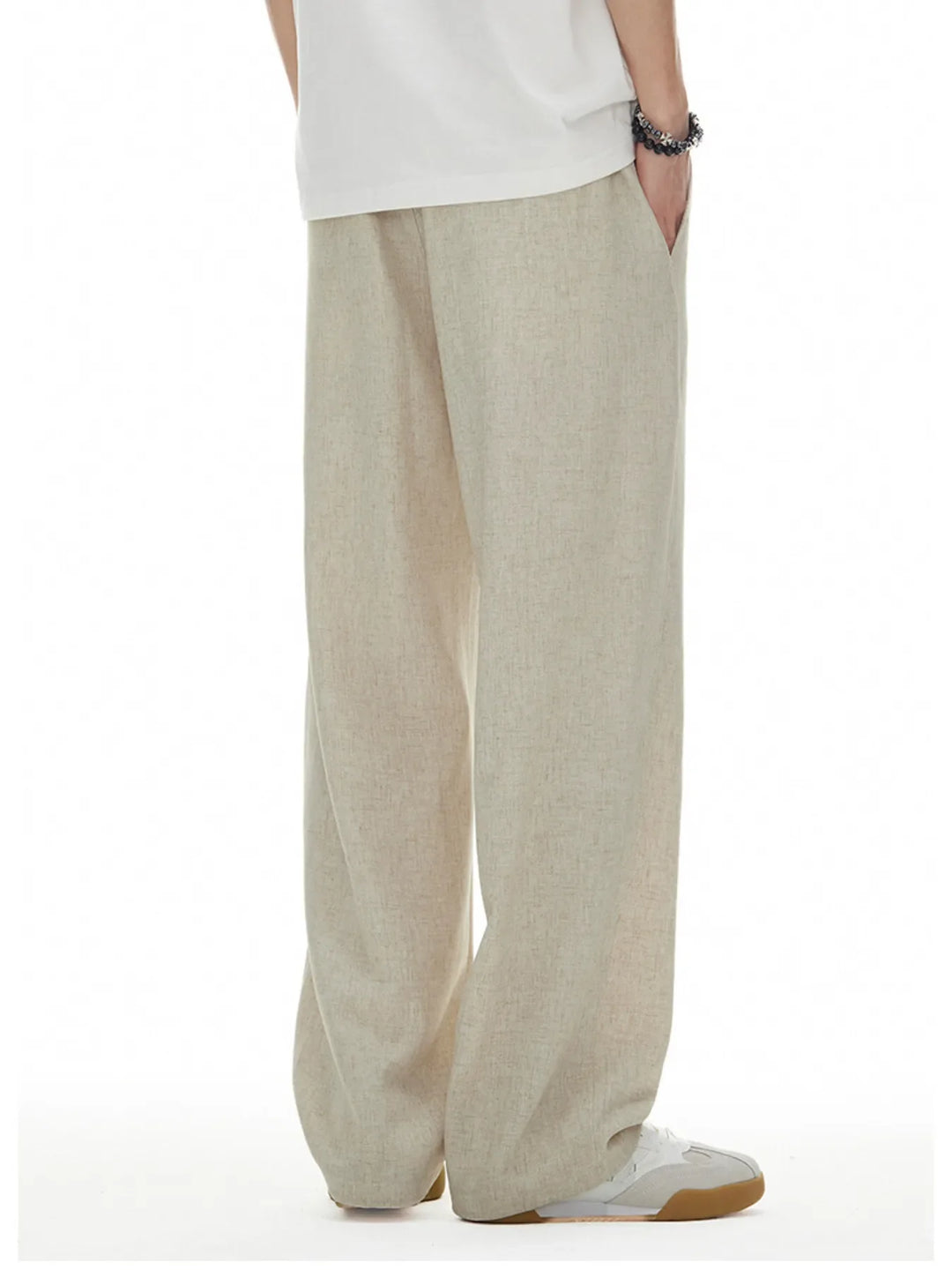 Men's Plus Size Drawstring Wide Leg Pants