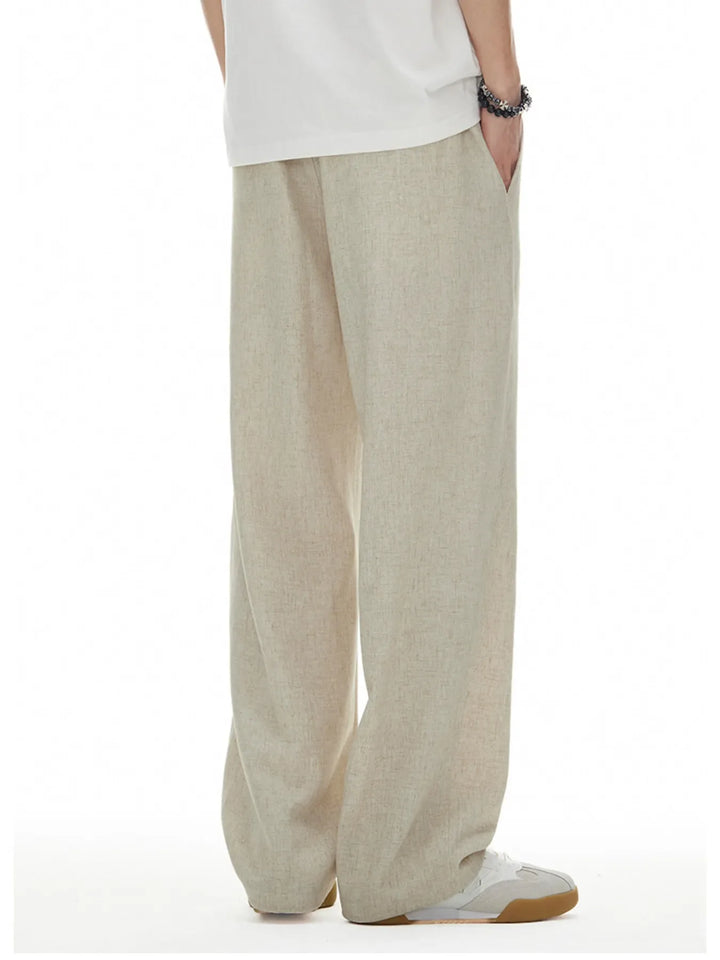 Men's Plus Size Drawstring Wide Leg Pants