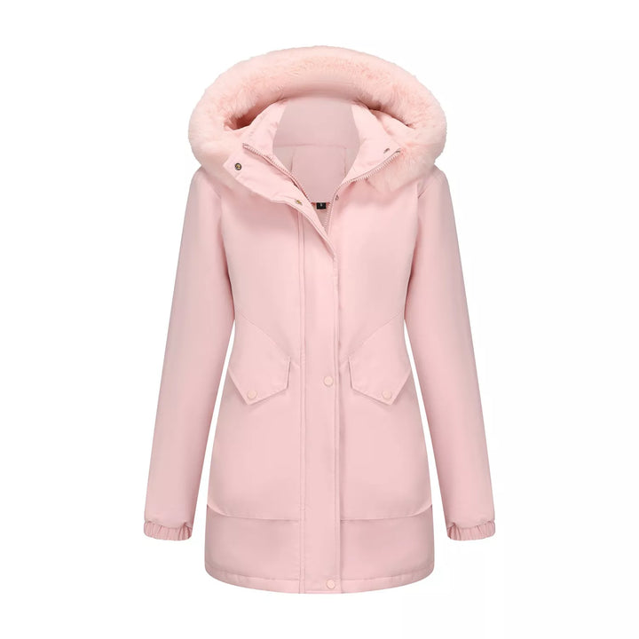 Full Size Fur Hooded Warm Winter Parka Outerwear Plus Size