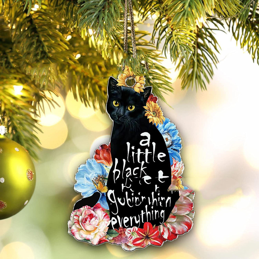 Black Cat Christmas Halloween Decoration Cat Decoration Pendant