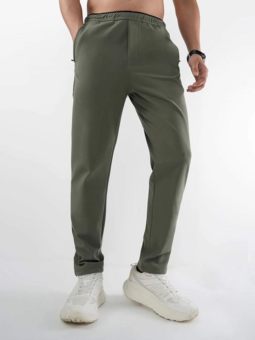 Men's Plus Size Elastic Waist Pocketed Pants