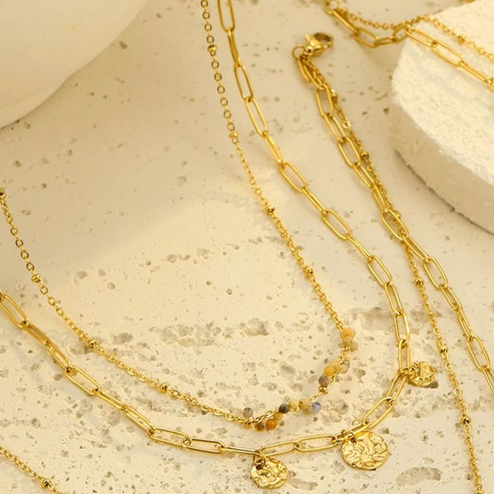 18K Gold-Plated Double-Layered Necklace