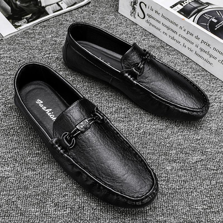 Mens Stylish Casual Slip-on Leather Shoes