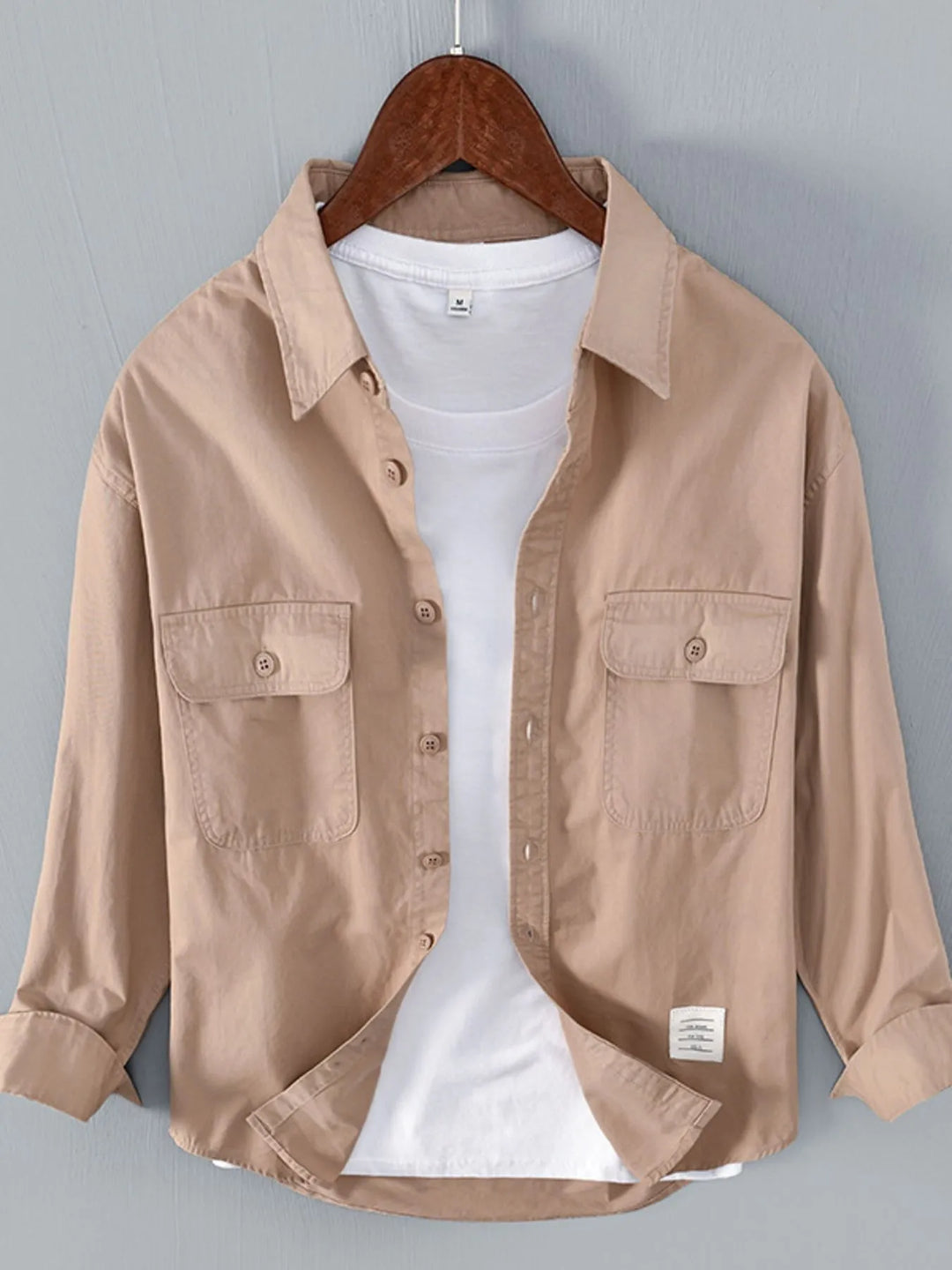 Men's Plus Size Button Up Long Sleeve Shirt
