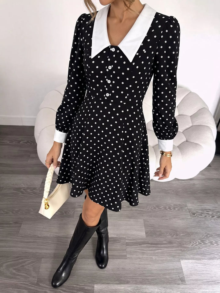 Polka Dot Peter Pan Collar Dress