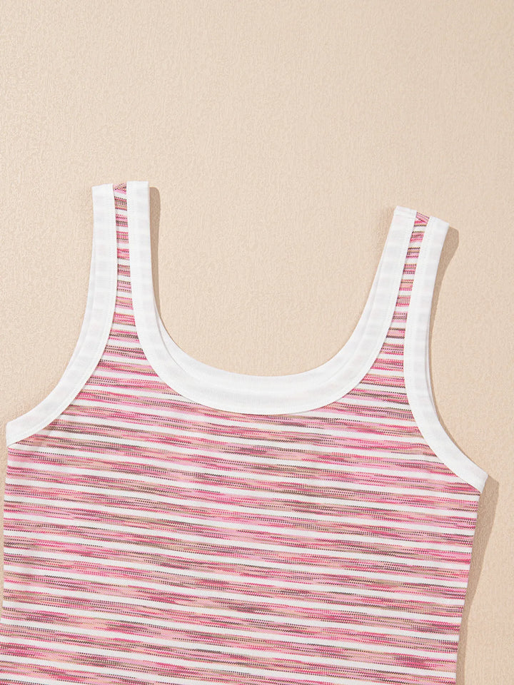 Striped Scoop Neck Tank Top