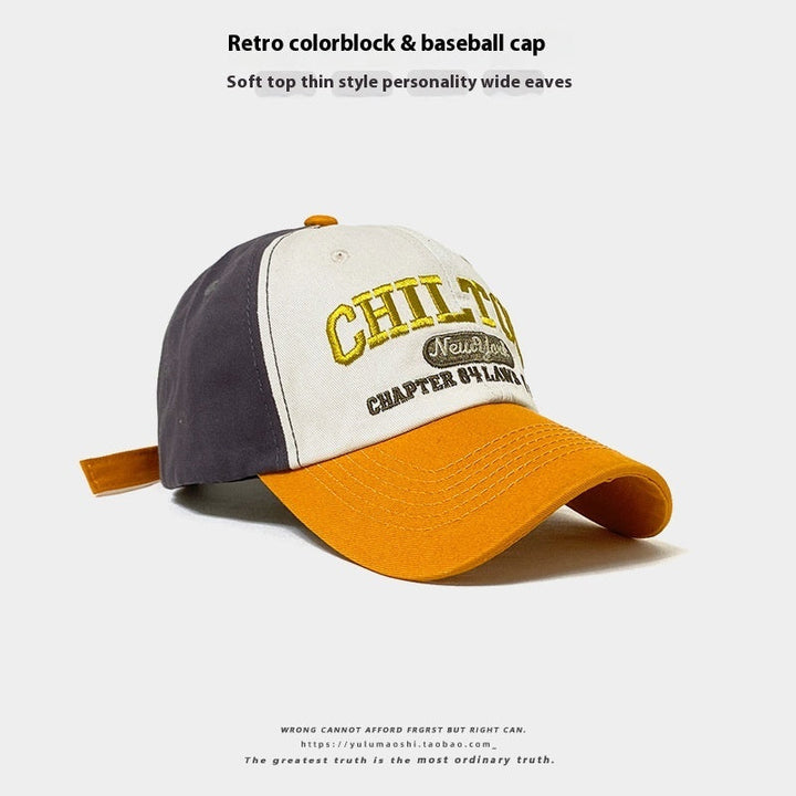 Retro Color Matching Baseball Cap Baby Boy And Girl Summer Sun Protection Hat
