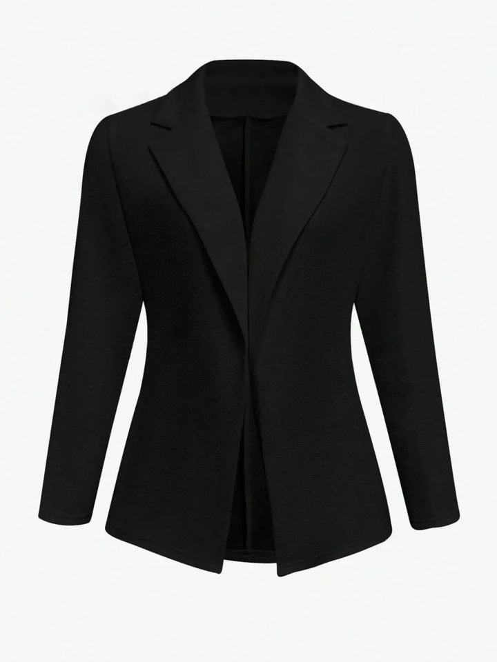Lapel Collar Open Front Blazer
