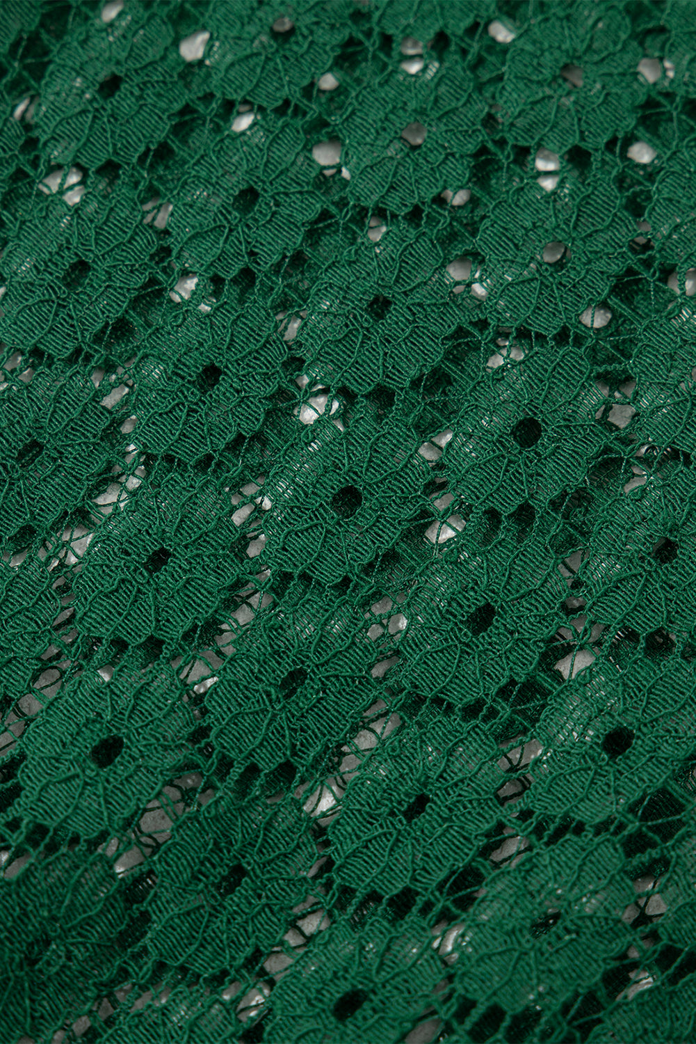 Green Contrast Lace Raglan Sleeve Pleated Detail Shift Dress