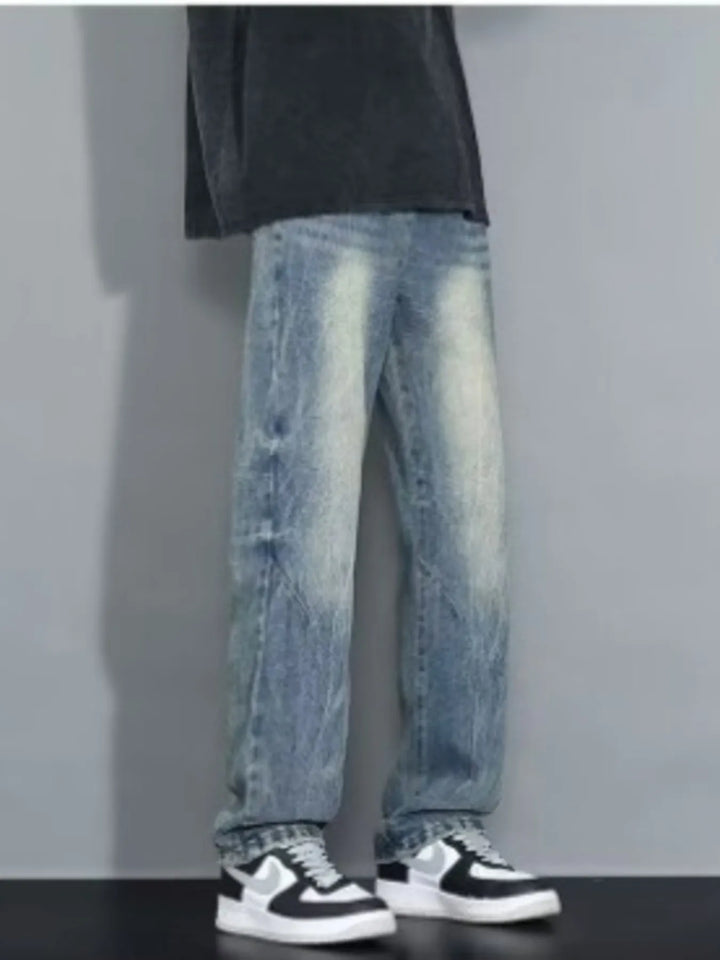 Men's Full Size Wash Loose Fit Jeans Plus Size
