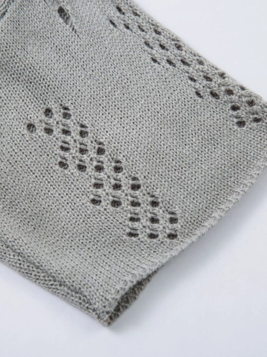 Men's Openwork Button Detail Knit Henley T-Shirt