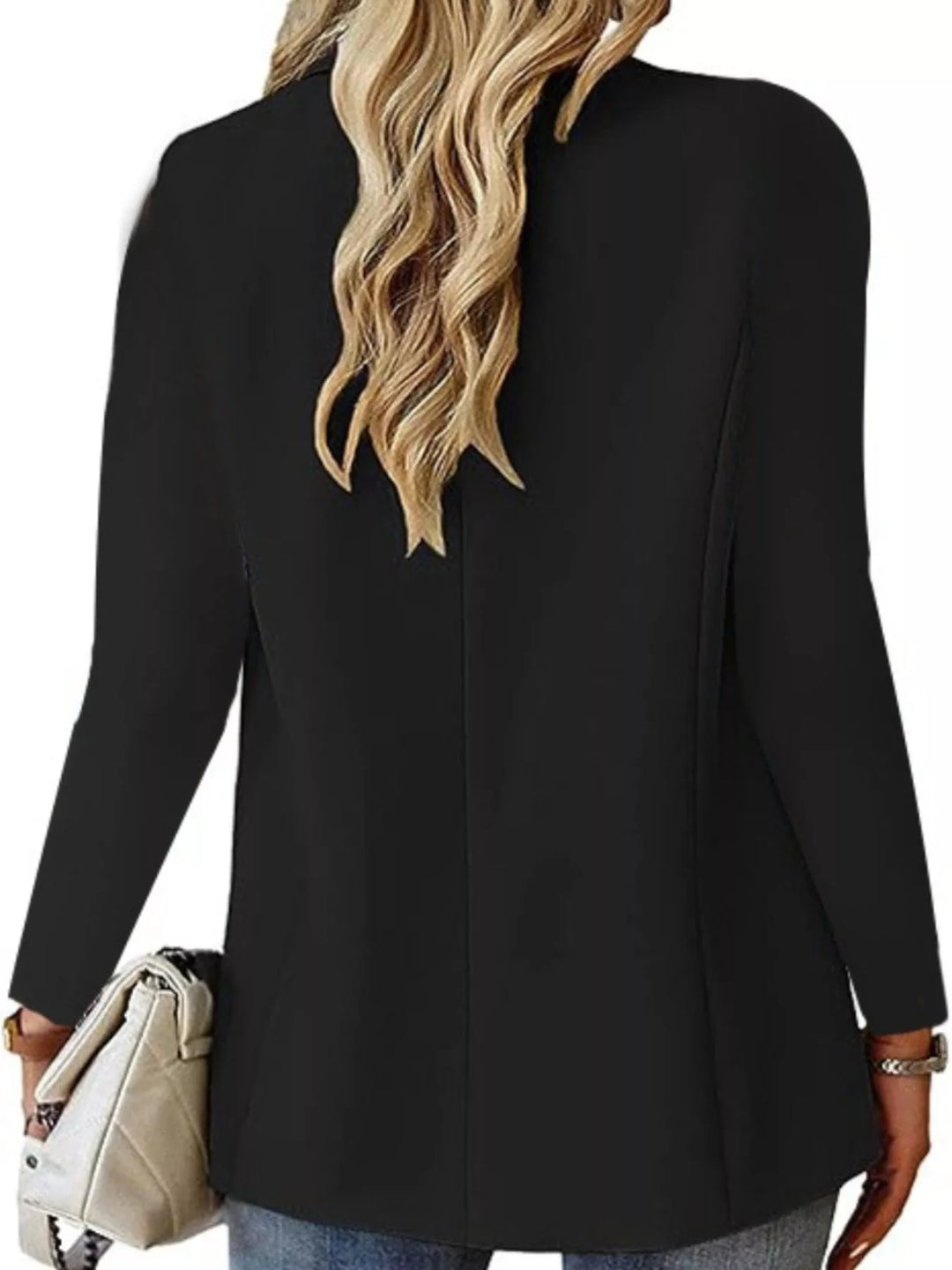 Lapel Collar One Button Blazer
