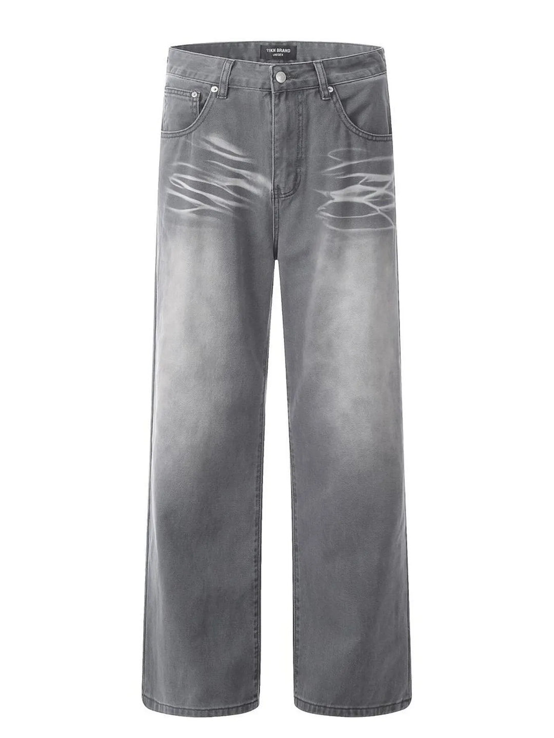 Men's Wide Leg Wash Jeans