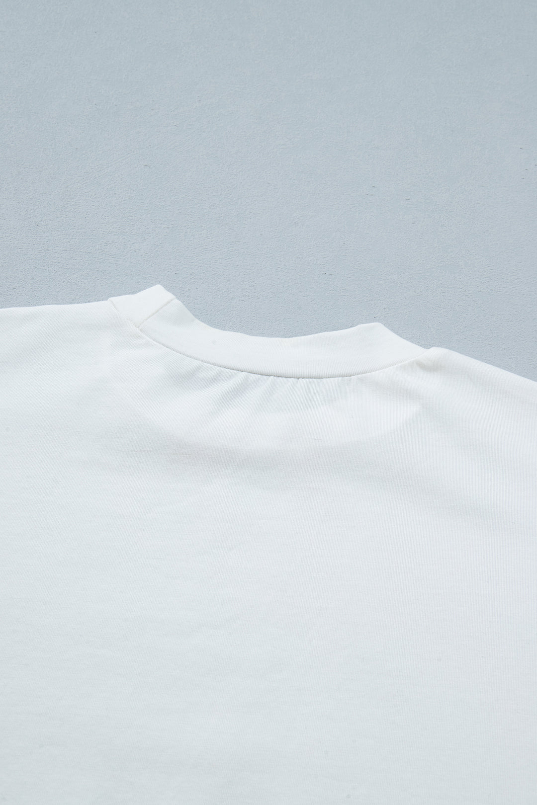 White Asymmetric Lace Hem Patchwork Tee