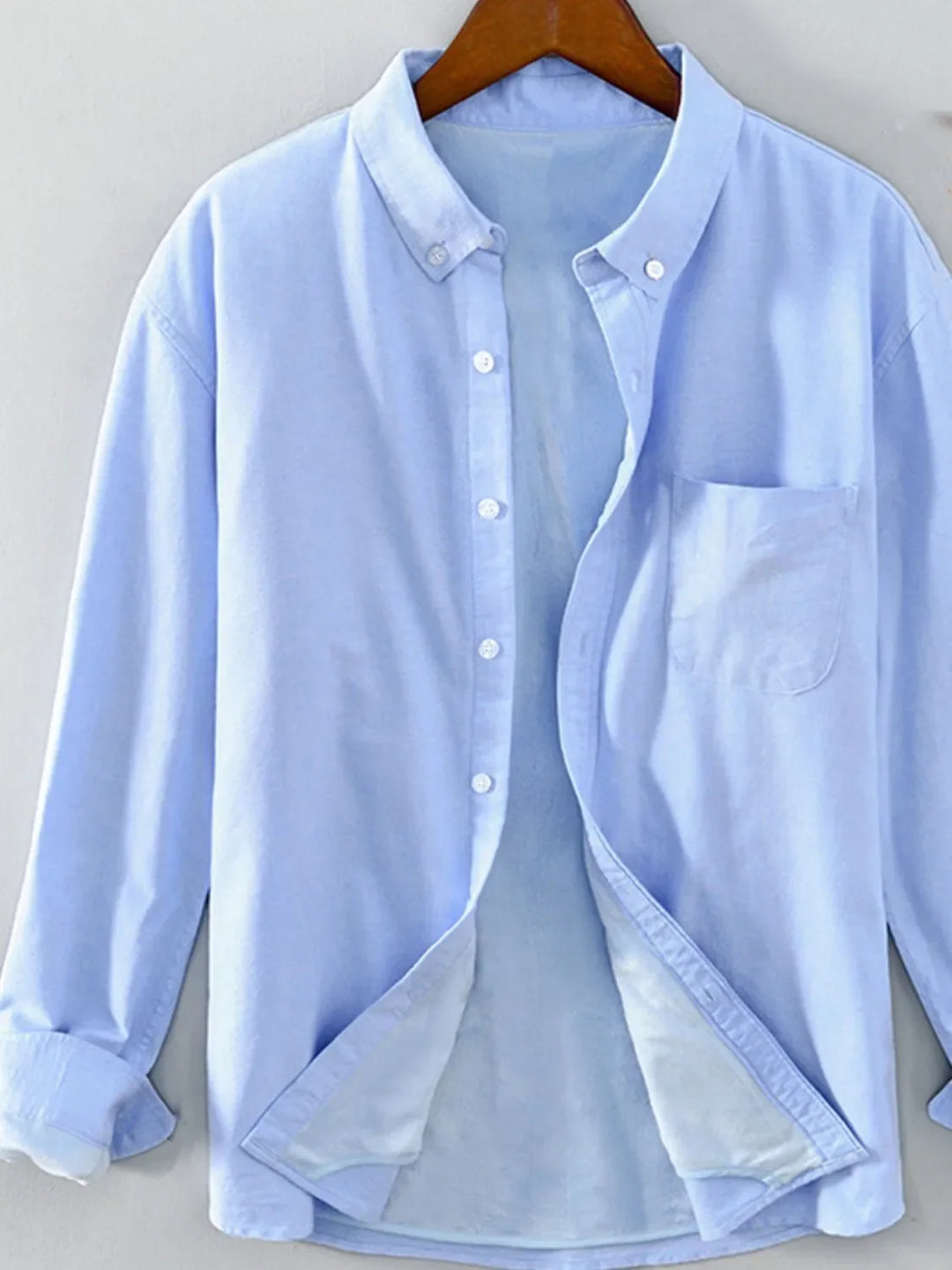 Men's Plus Size Button Up Long Sleeve Shirt