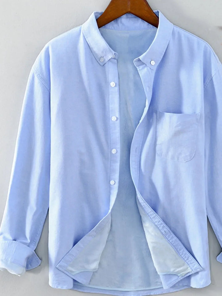 Men's Plus Size Button Up Long Sleeve Shirt