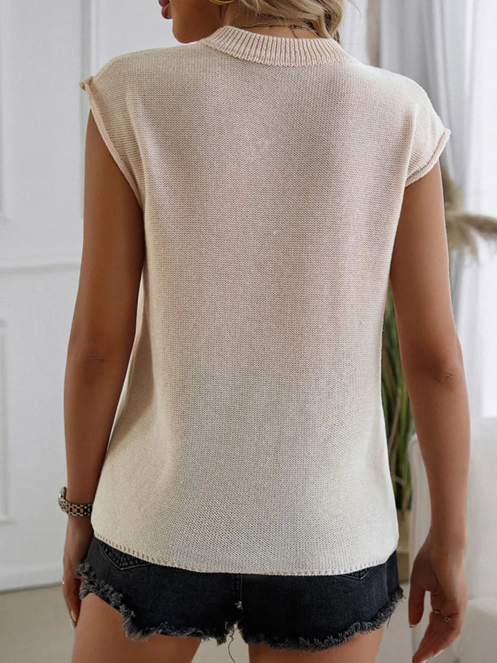 Devine US Flag Round Neck Sweater Vest