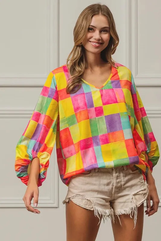 BiBi Multi Block Bubble Pop Ballon Top