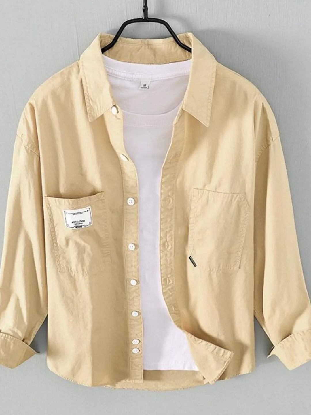 Men's Plus Size Button Up Long Sleeve Shirt